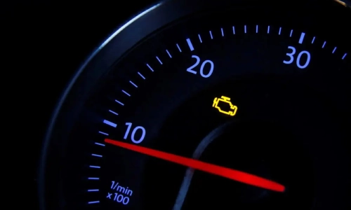 What is the first thing to check when the check engine light comes on?
